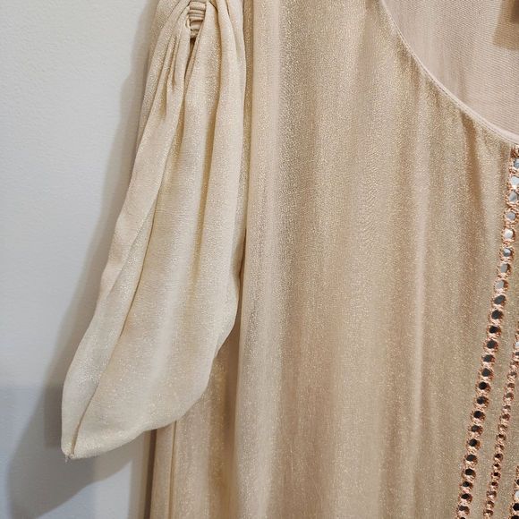 Anthropologie Rehane Mirror Trim Tunic Dress, Size Petite Large - Picture 6 of 9